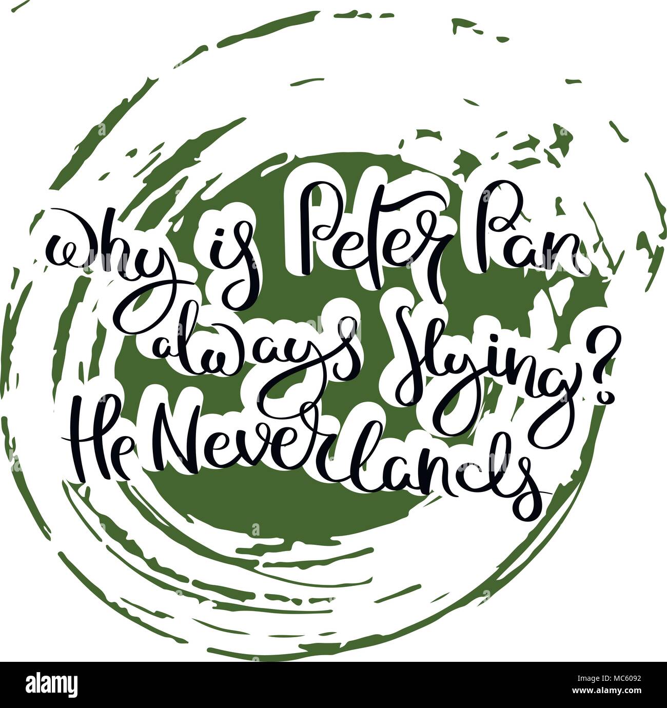Warum Ist Peter Pan Immer Fliegen Er Neverlands Hand Gezeichnet