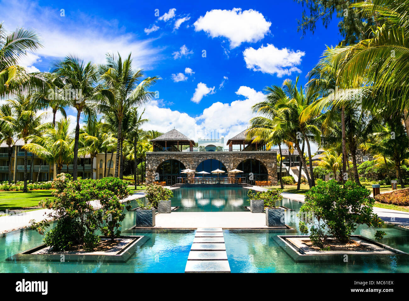 Tropischer Urlaub in Mauritius. Stockfoto