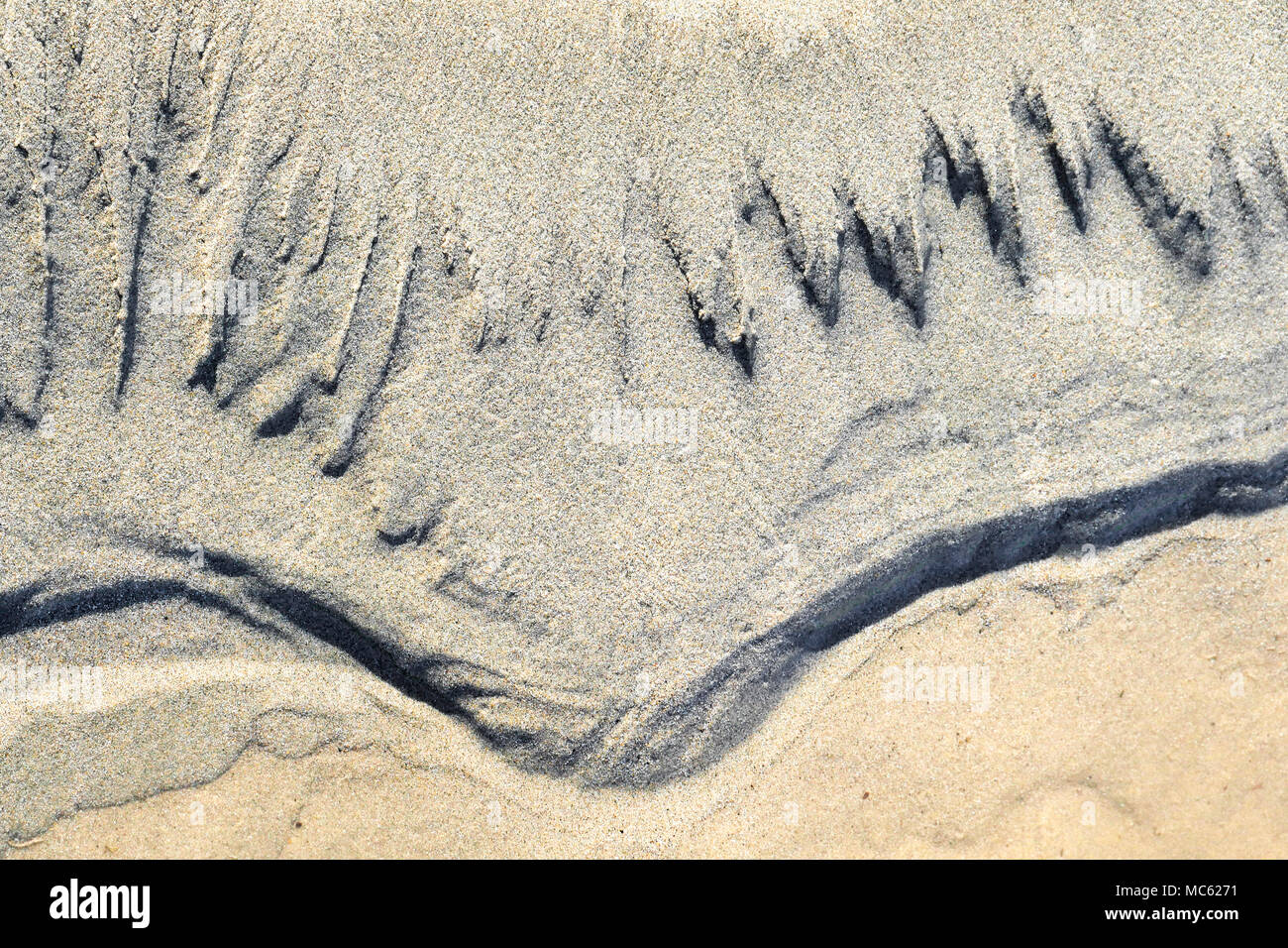 Sand Muster und Texturen. Stockfoto