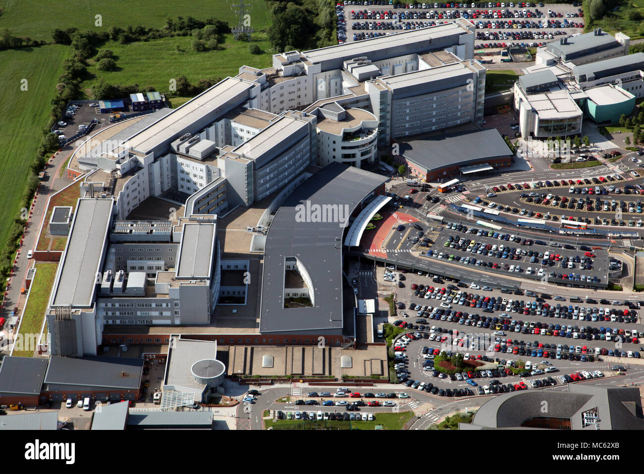 Luftbild des University Hospital Coventry & Warwickshire Stockfoto