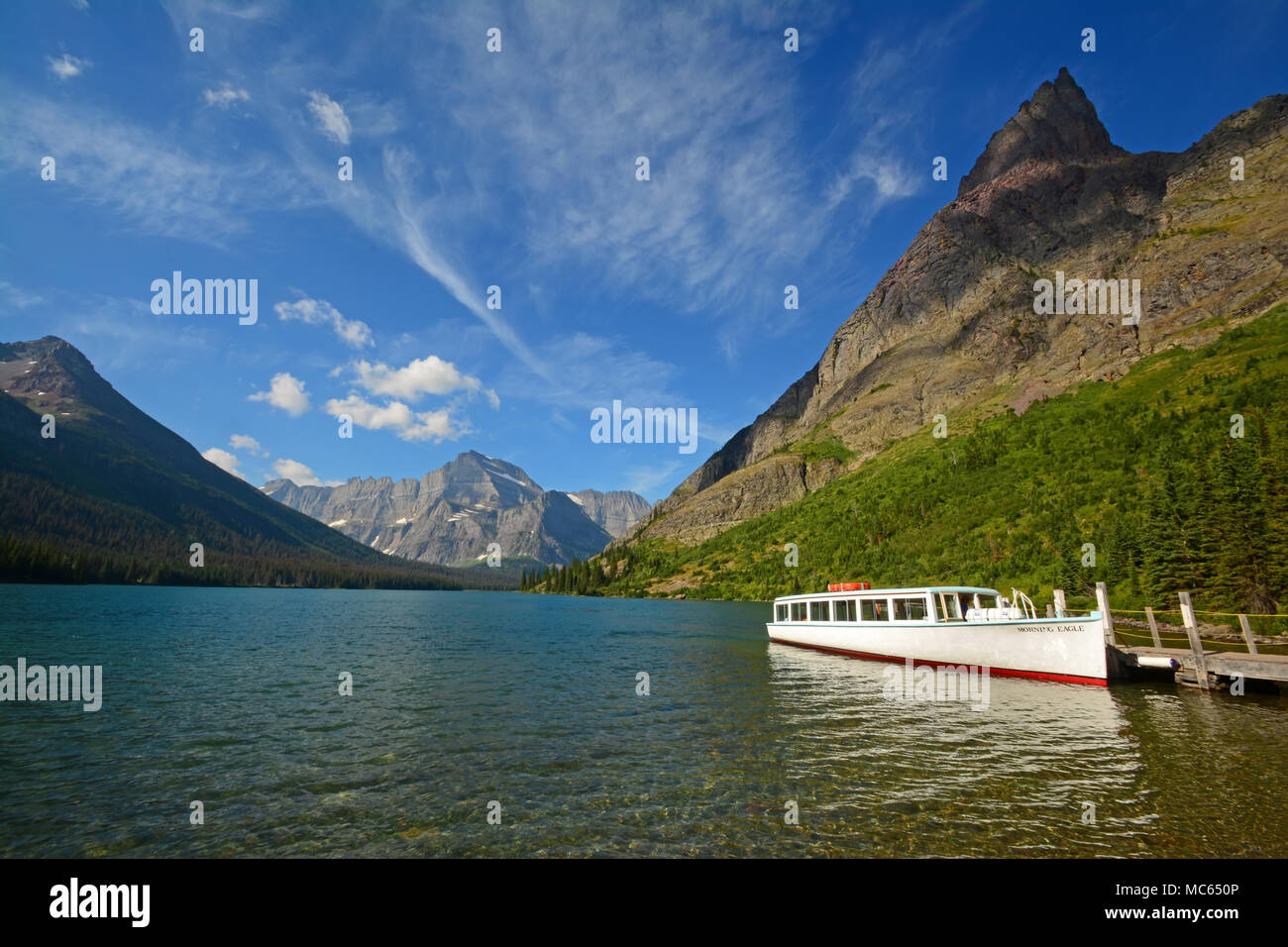 Lake Josephine viele Gletscher Nationalpark, Montana, USA Stockfoto