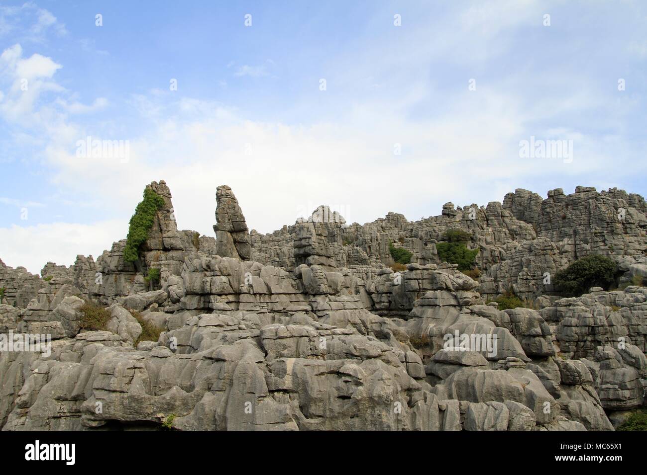 Los Riscos, Tal von Genal, Malaga, Andalusien, Spanien Stockfoto