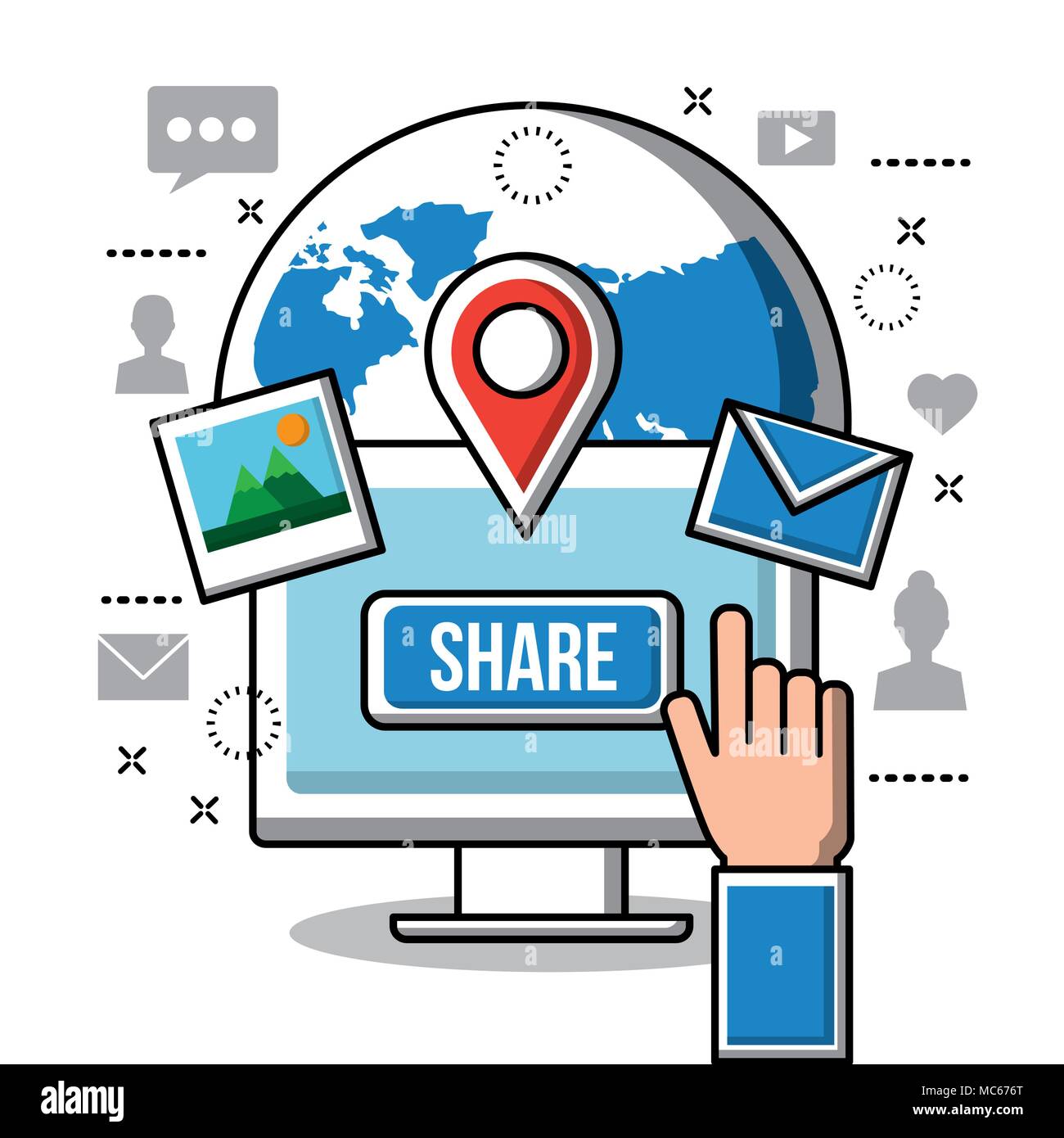 Social Media Netzwerken Stock Vektor Social Media Netzwerken Stock Vektor