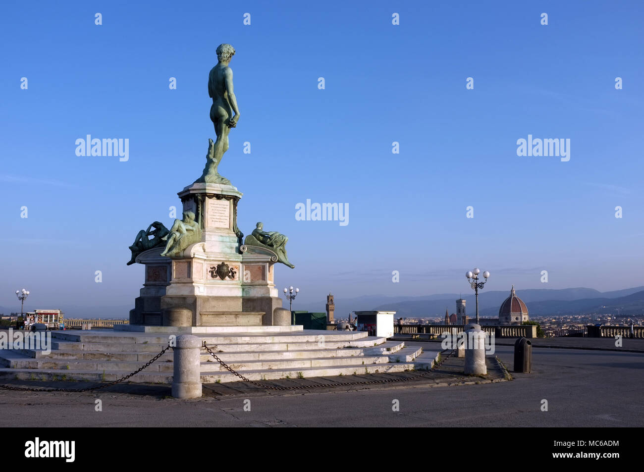 Michelangelos David Statue auf der Piazza Michelangelo, Florenz, Toskana, Italien Stockfoto