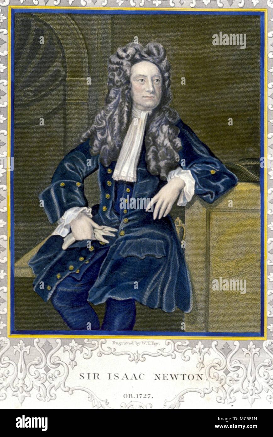 Okkultisten Sir Isaac Newton (ob. 1727) war nicht nur ein Wissenschaftler, sondern ein Alchemist und ein Student der bibilical Prophezeiung Stockfoto