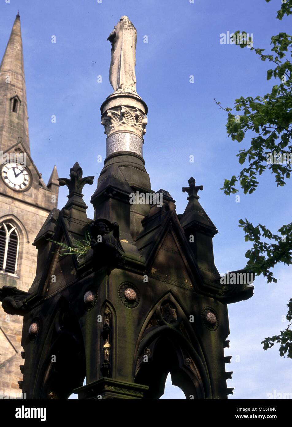 19. jahrhundert Freimaurer Grab auf dem Friedhof der Littleborough Pfarrkirche. Stockfoto