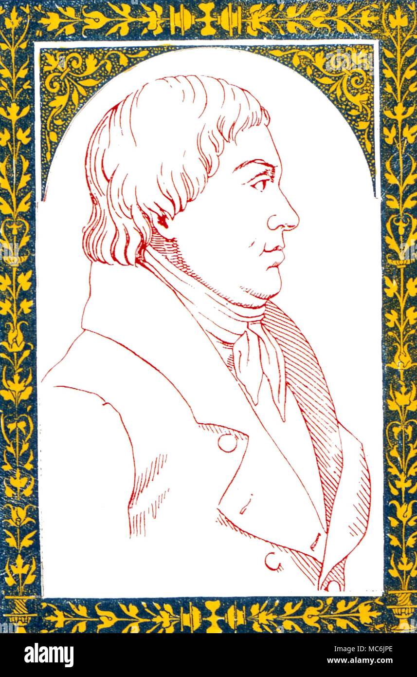 Okkultisten - Friedrich Antonio Mesmer (1733-1815), der Begründer des hypnotischen System der so genannten tierischen Magnetismus, die seinen Namen nahm Stockfoto