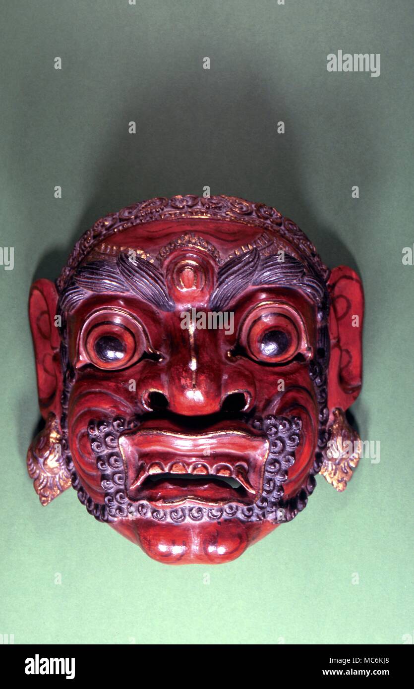 Ritual Holz- Maske in der Heiligen Tanz von Bali verwendet. Stockfoto