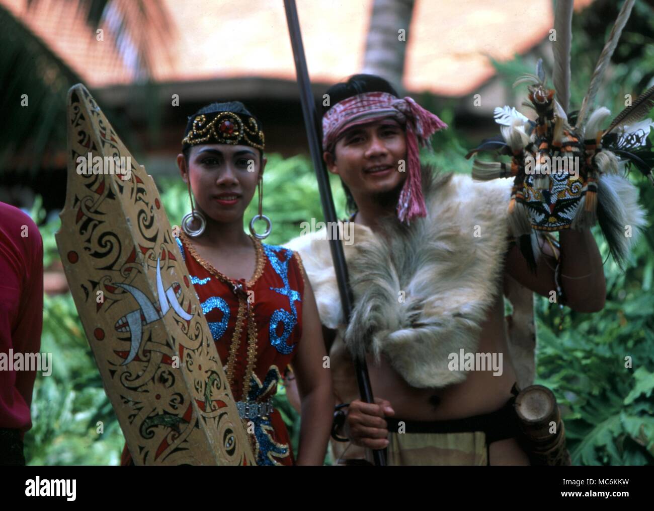 Masken. Native Dancer ist eine Maske aus der traditionellen malaysischen Kostüm Stockfoto