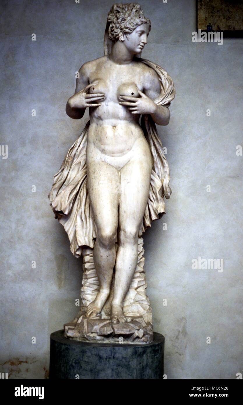 Elemente - Wasser römische Statue, die Personifikation des Wassers nun im Bargello, Florenz. Stockfoto
