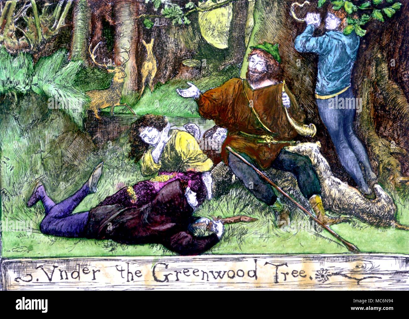 Robin Hood Robin Hood unter der Greenwood Tree Abbildung ca. 1902