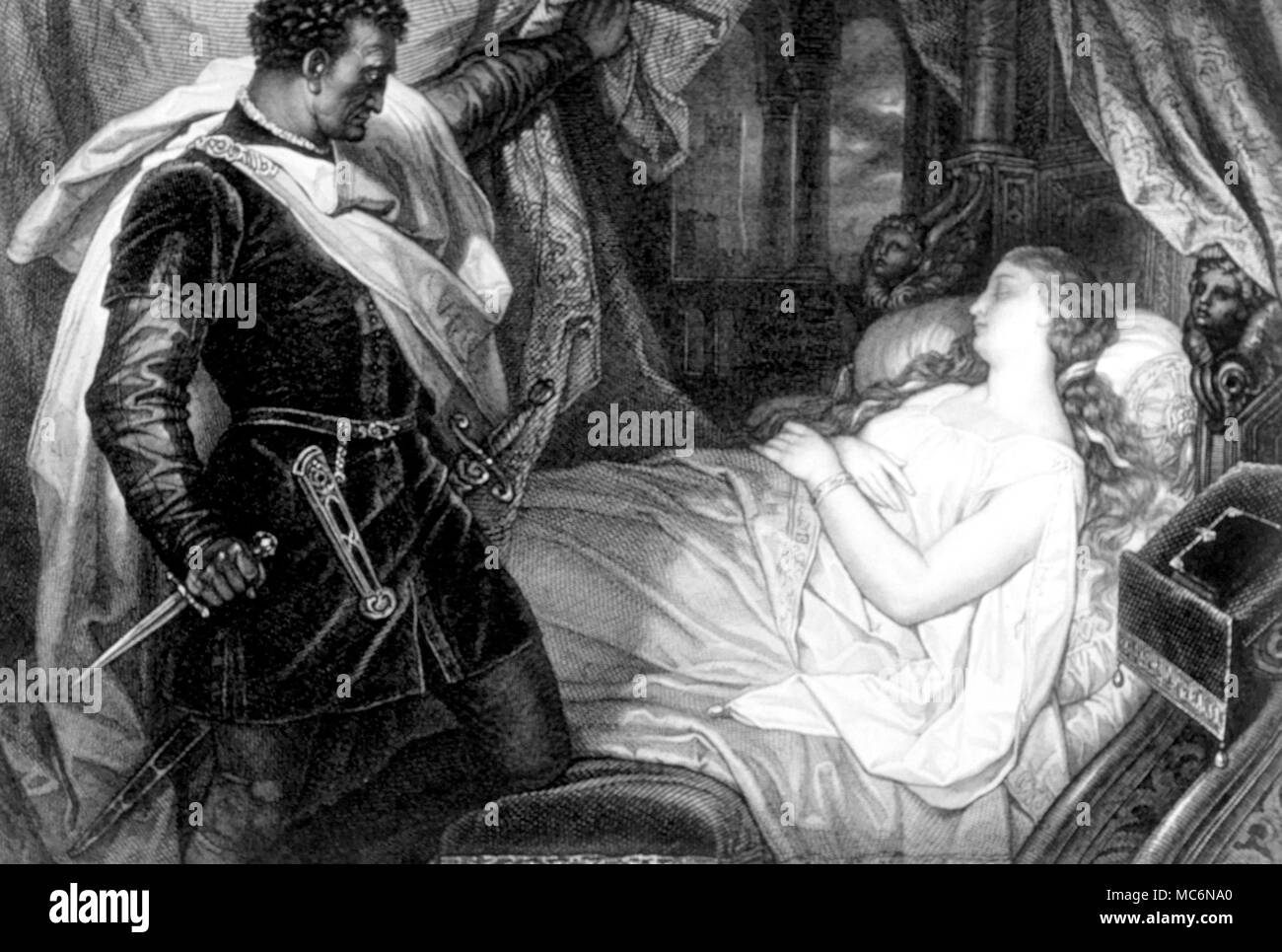 Katastrophen Othello Othello Gravur 1879 durch Buchel nach dem Gemälde von Hofmann Othello ist eine Tragödie von Shakespeare Stockfoto