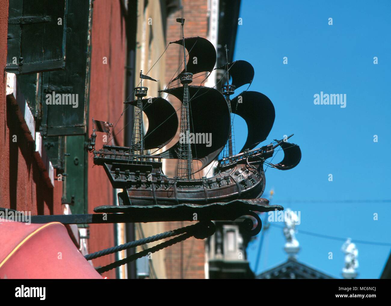 Italien Venedig Galleon Shop anmelden Stockfoto