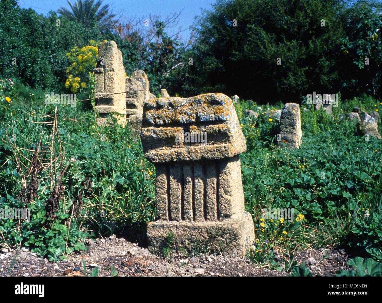 Tunesien Karthago Tophet Das gräberfeld der Tophet in der Nähe von Carthage mit dämonischen Karthagische Riten im Zusammenhang mit menschlichen Opfern verbunden Stockfoto