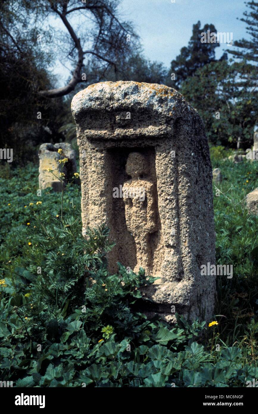 Tunesien der Tophet Tophet in der Nähe von Carthage war einmal die Website von Mensch und Kind Opfer in Karthagische Tage Stockfoto