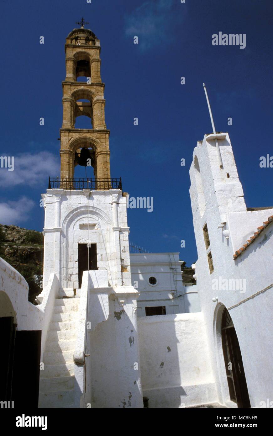 Griechenland Rhodos Lindos byzantinische Kirche Stockfoto
