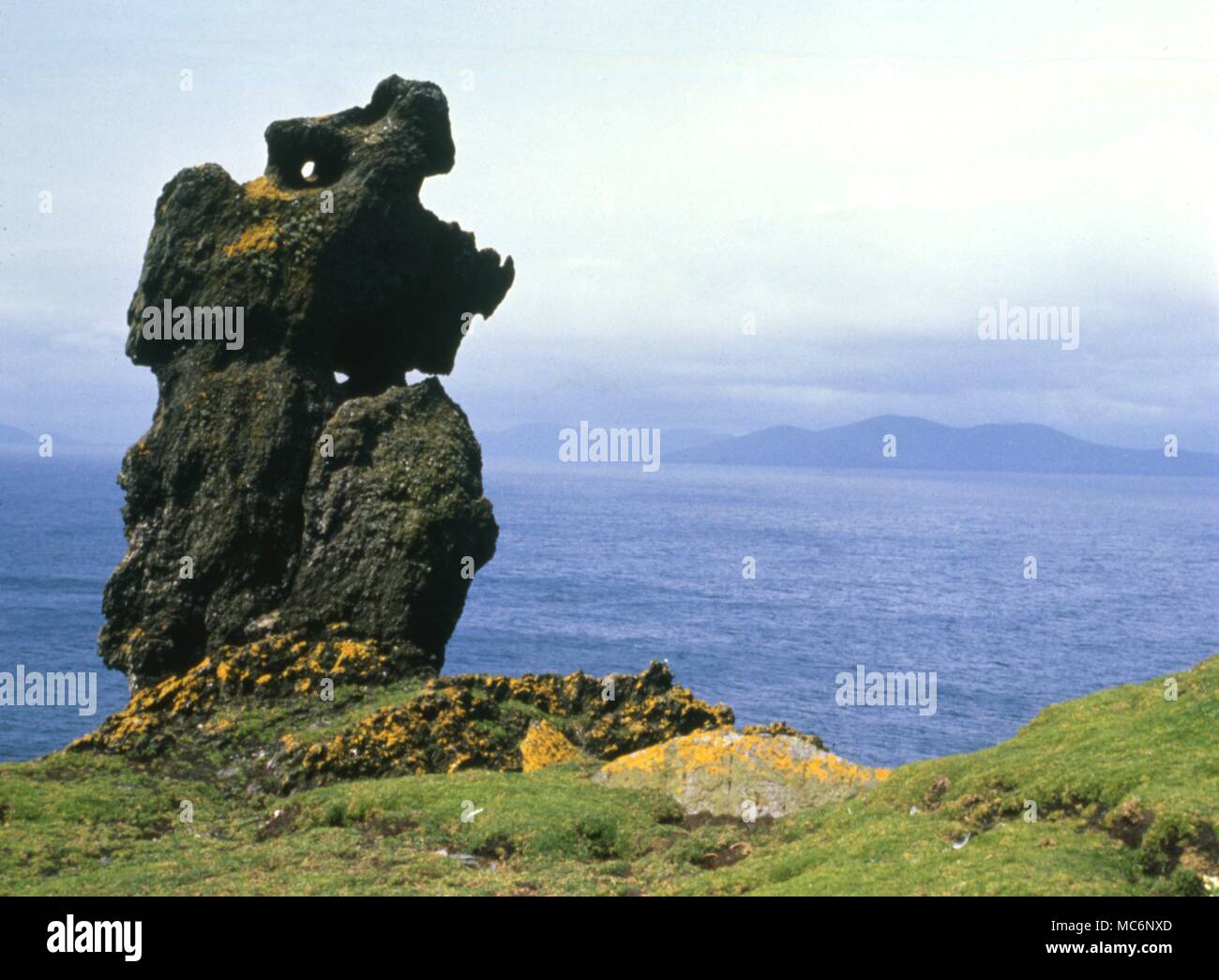 Irland Skelligs Blick von der Skellig Michael in Richtung Festland Stockfoto