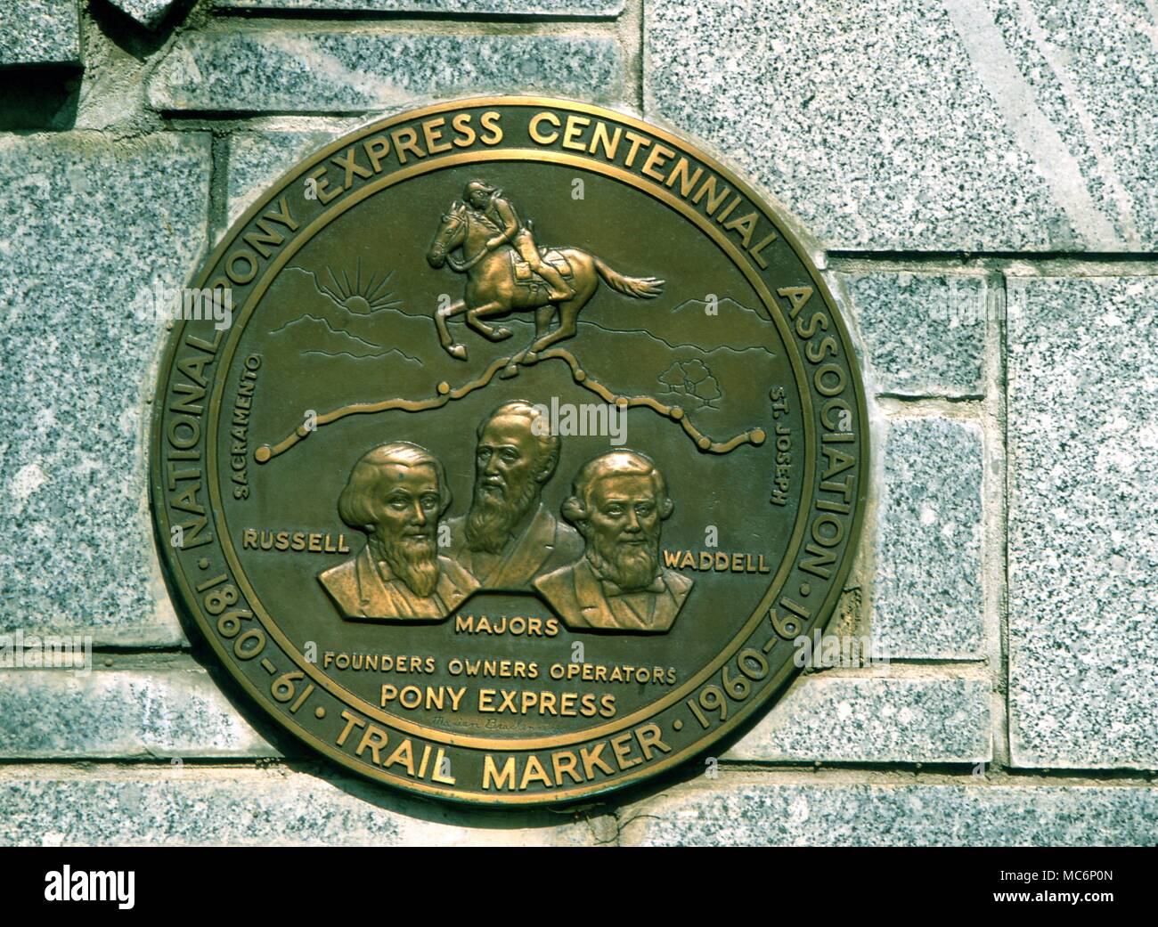 USA Pony Express Memorial Salt Lake City Stockfoto