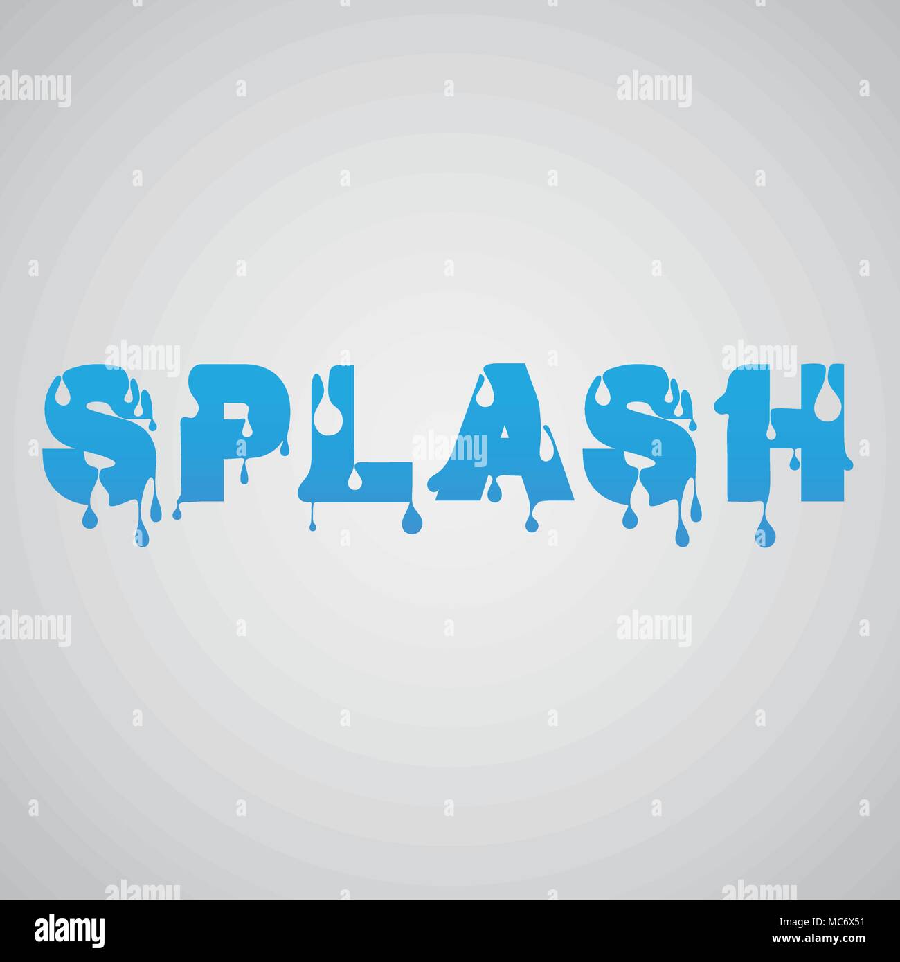 'Splash' von Flow font gemacht, Vektor Stock Vektor
