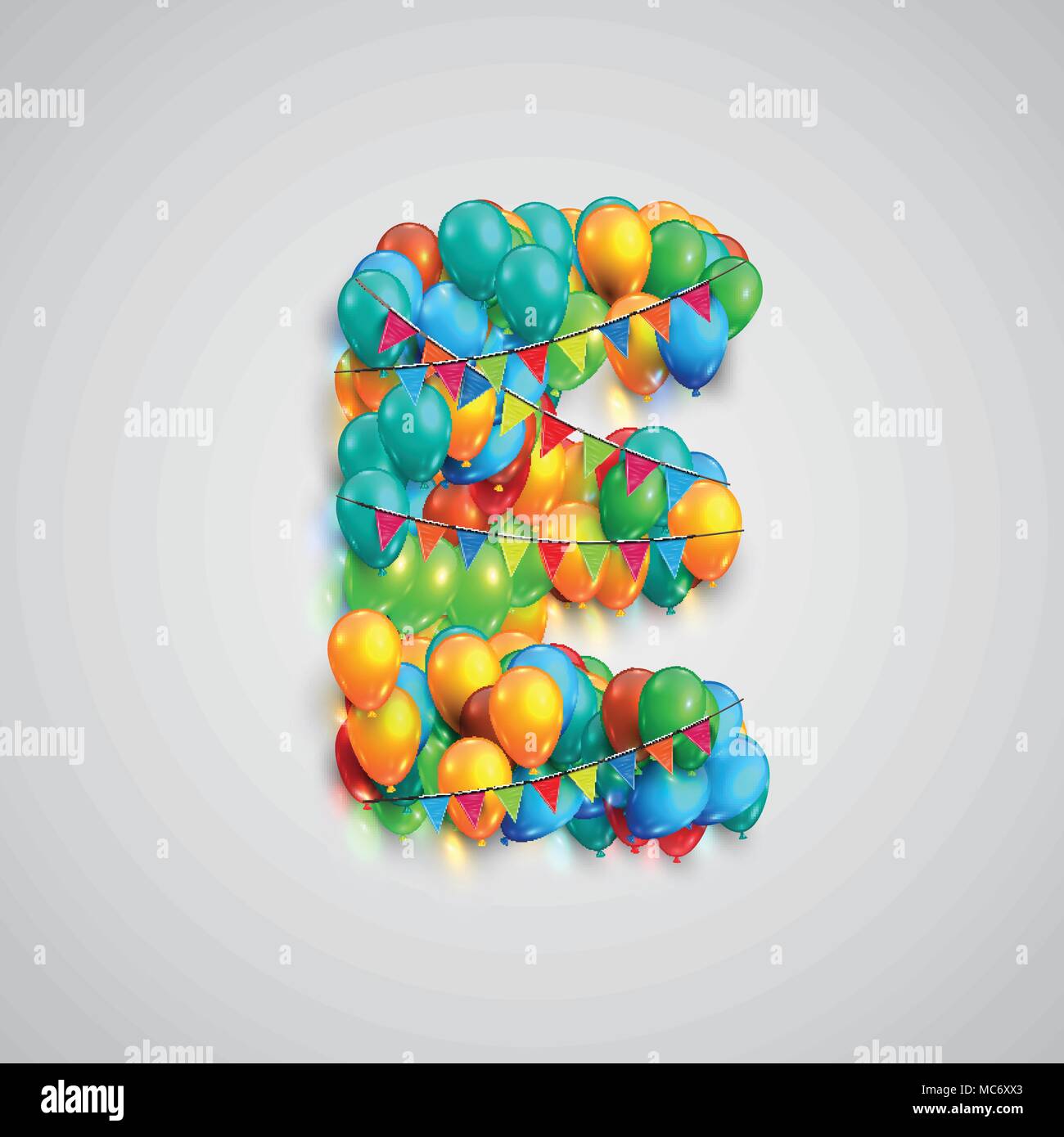 Bunte Schrift von Ballons, Vektor Stock Vektor