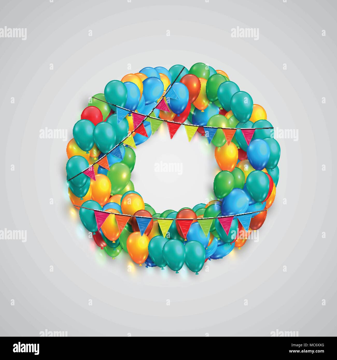 Bunte Schrift von Ballons, Vektor Stock Vektor