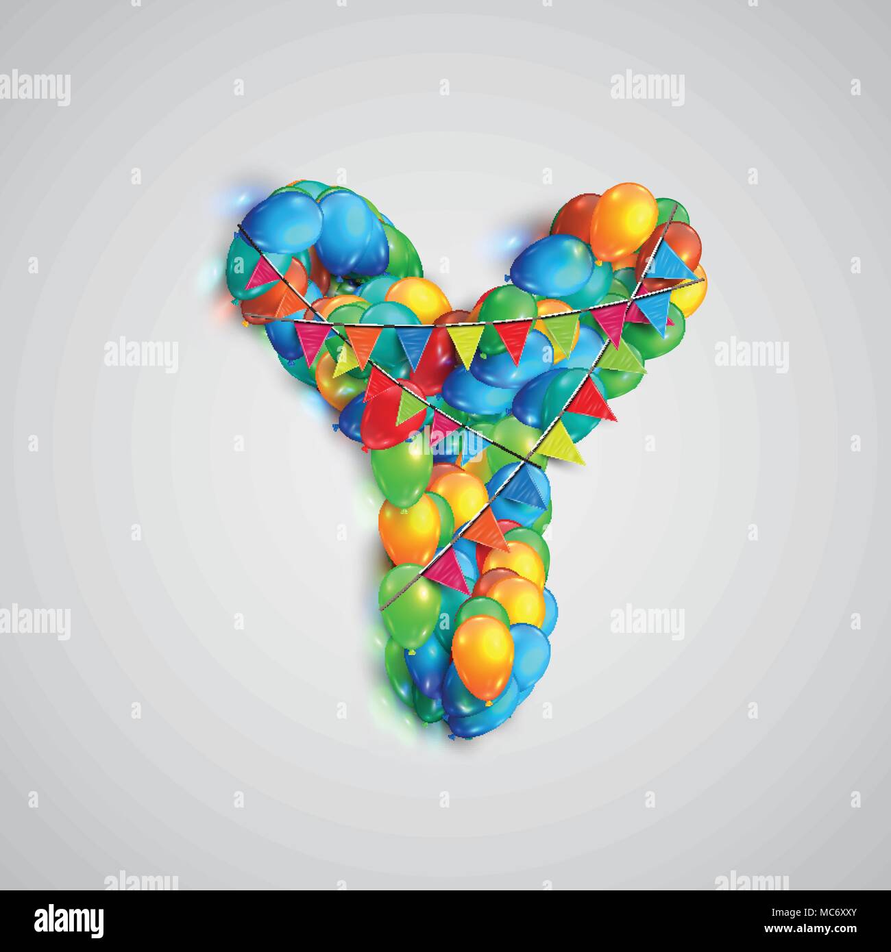 Bunte Schrift von Ballons, Vektor Stock Vektor