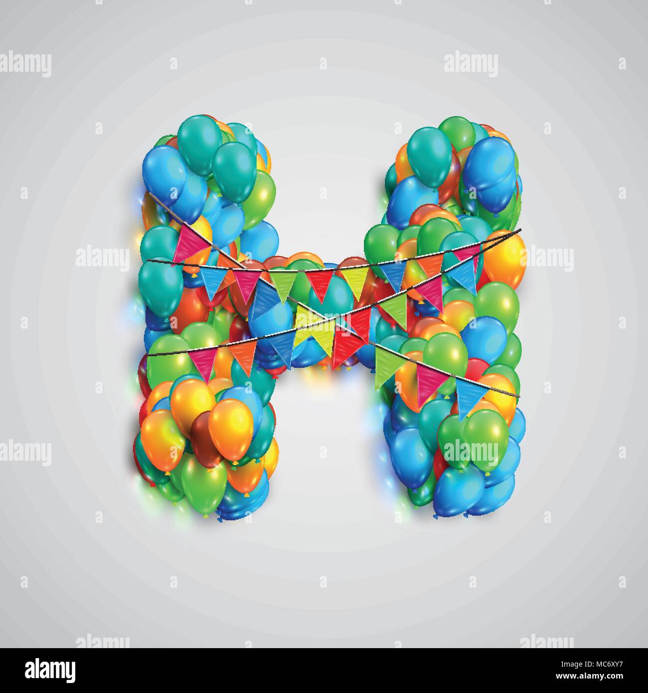 Bunte Schrift von Ballons, Vektor Stock Vektor