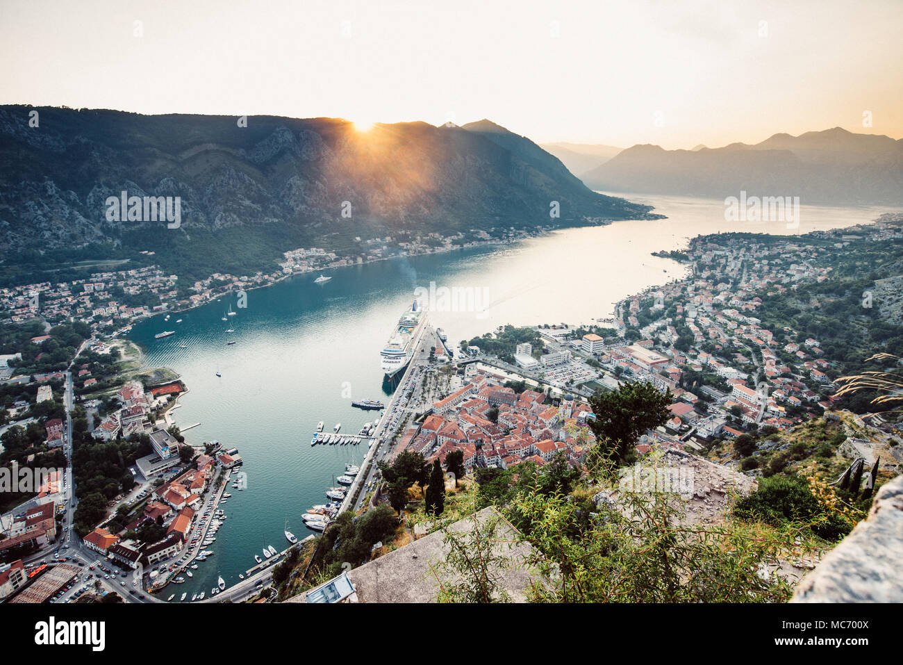 Bucht von Kotor, Montenegro Stockfoto
