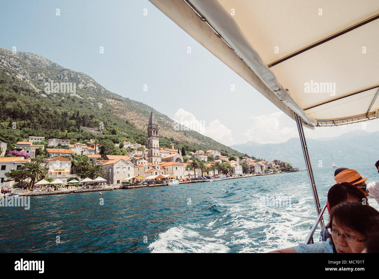 Bucht von Kotor, Montenegro. Der Mittelmeerraum nur Fjord. Stockfoto