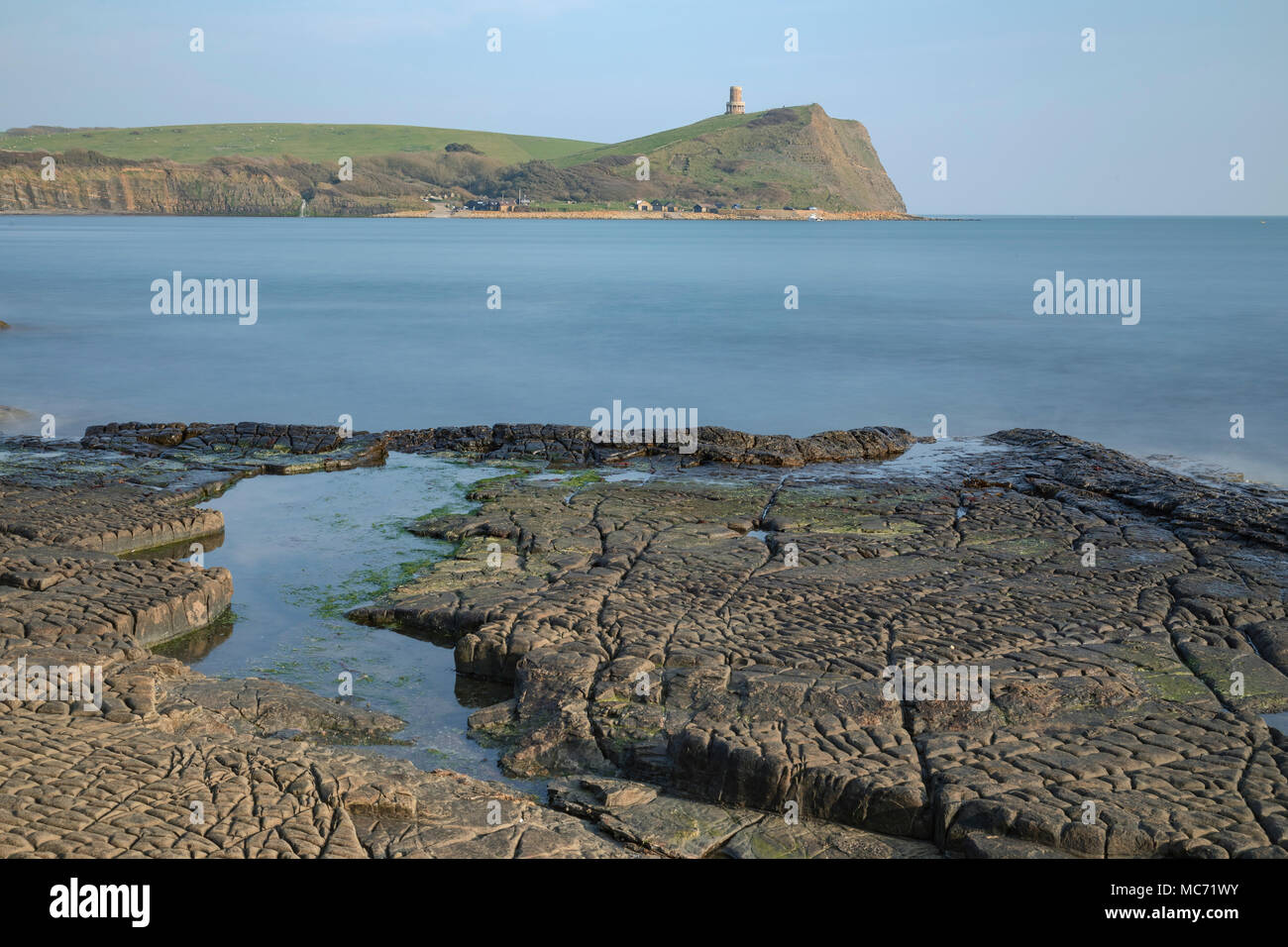Kimmeridge Bay, Clavell Tower, Jurassic Coast, Dorset, England, UK Stockfoto