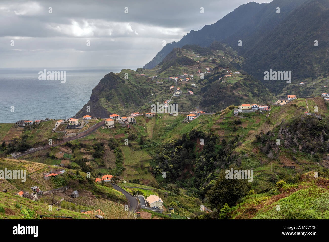 Porto da Cruz, Santa Pola, Madeira, Portugal, Europa Stockfoto