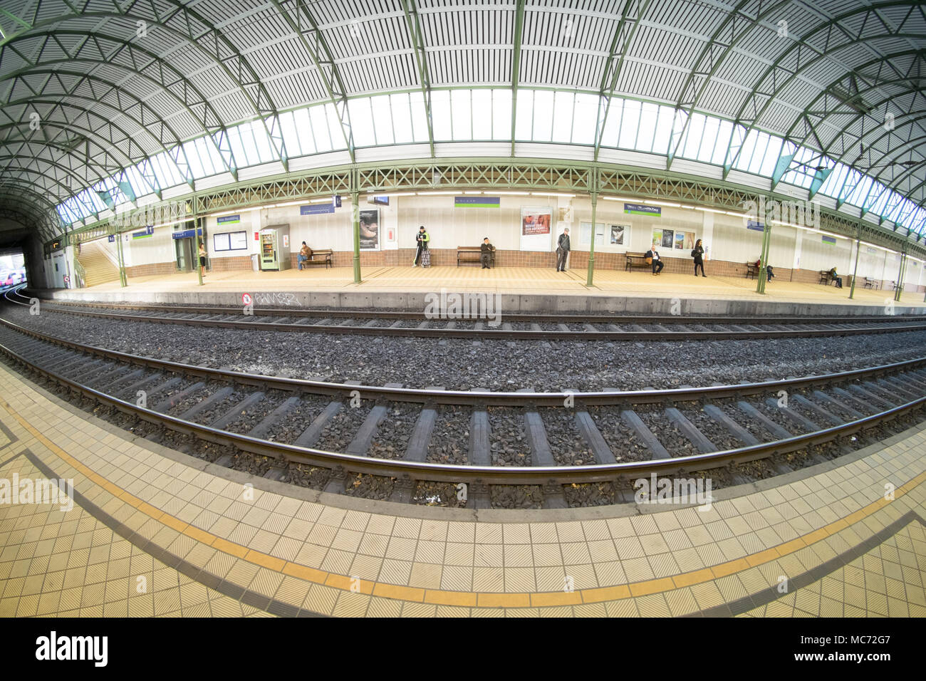 Oberdöbling Bahnhof, Wien, Österreich, Europa. Stockfoto