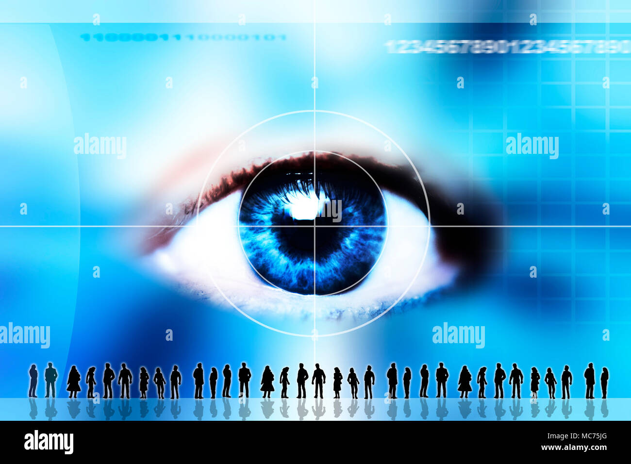 Eine konzeptuelle Bild für Big Brother und Datenschutz Stockfoto