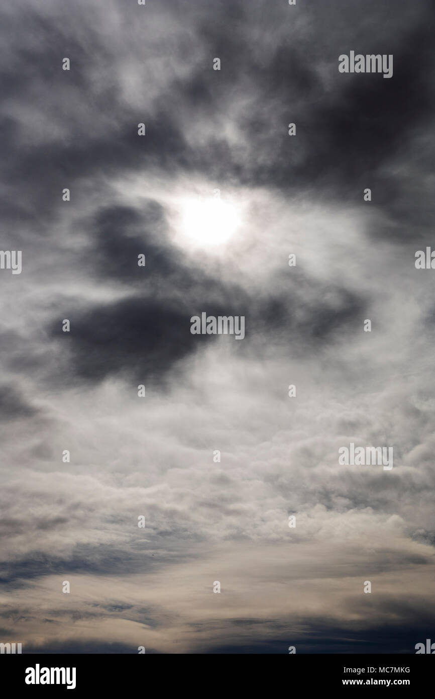 Dramatische Bedrohung stürmischen Wolken Stockfoto