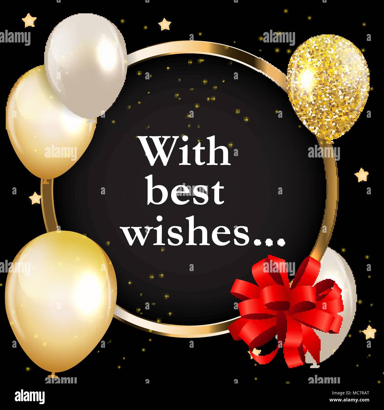 Zusammenfassung Karte mit goldenen Rahmen und Referenzkreise Vector Illustration Stock Vektor