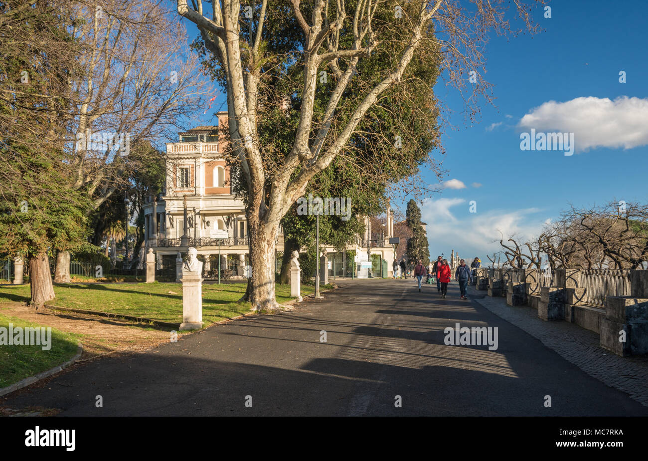 Casina Valadier im Park der Villa Borghese Stockfoto