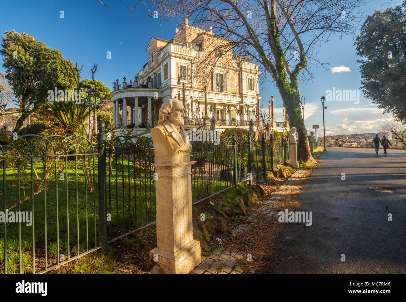Casina Valadier im Park der Villa Borghese Stockfoto