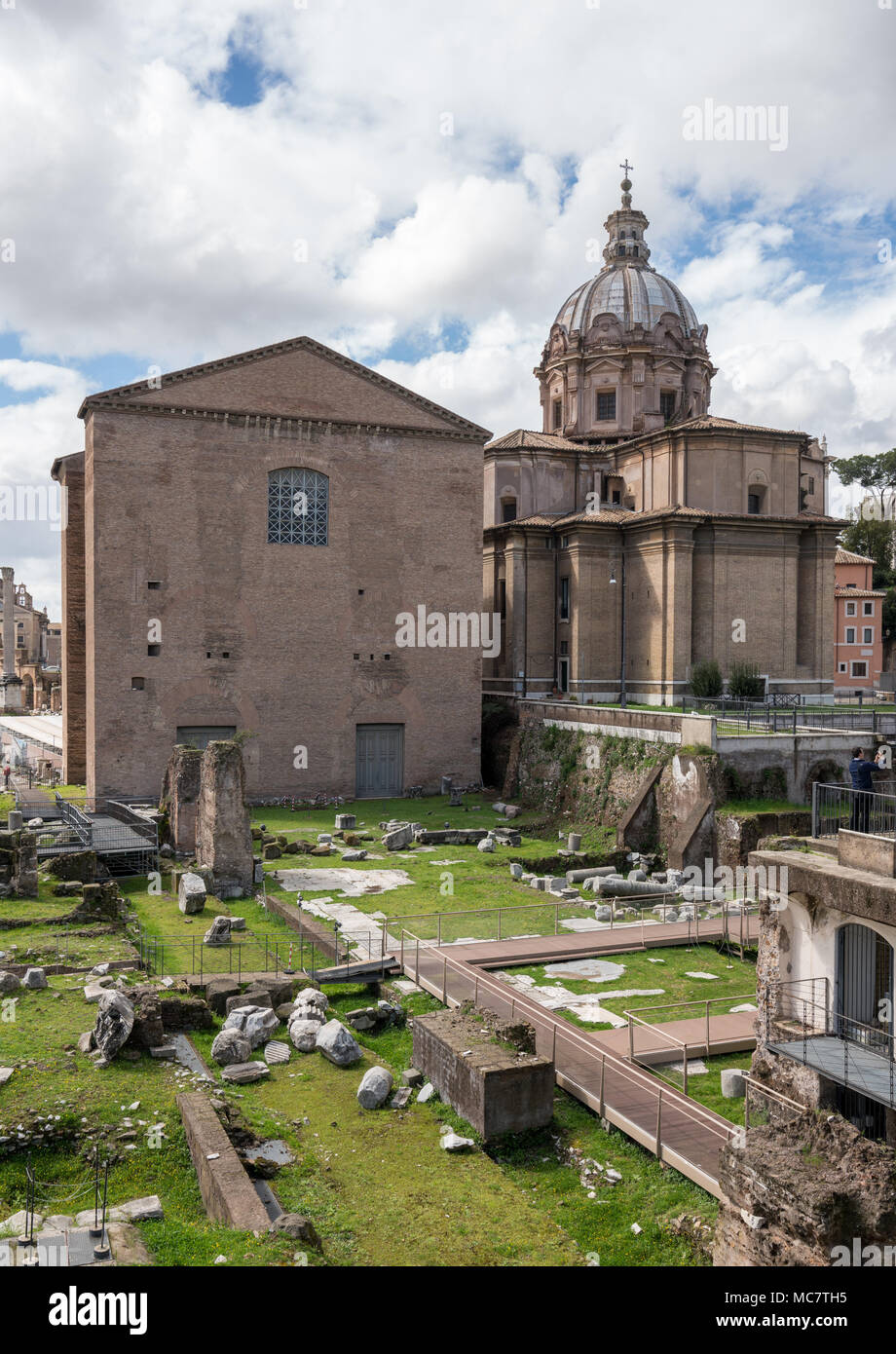 Kirche St. Luca und St Martina in Rom Stockfoto