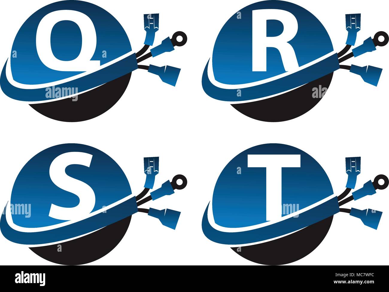 Globale Strom Vorlage festlegen Stock Vektor