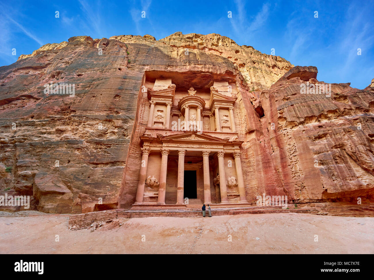 Al Khazneh Treasury, Petra, Jordanien Stockfoto