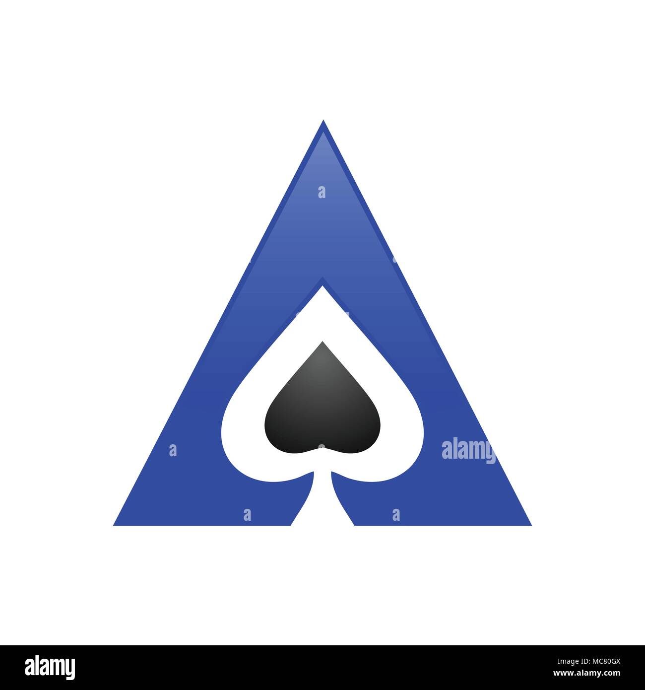 Pik As Dreieck Vektor Symbol Grafik Logo Design Stock Vektor