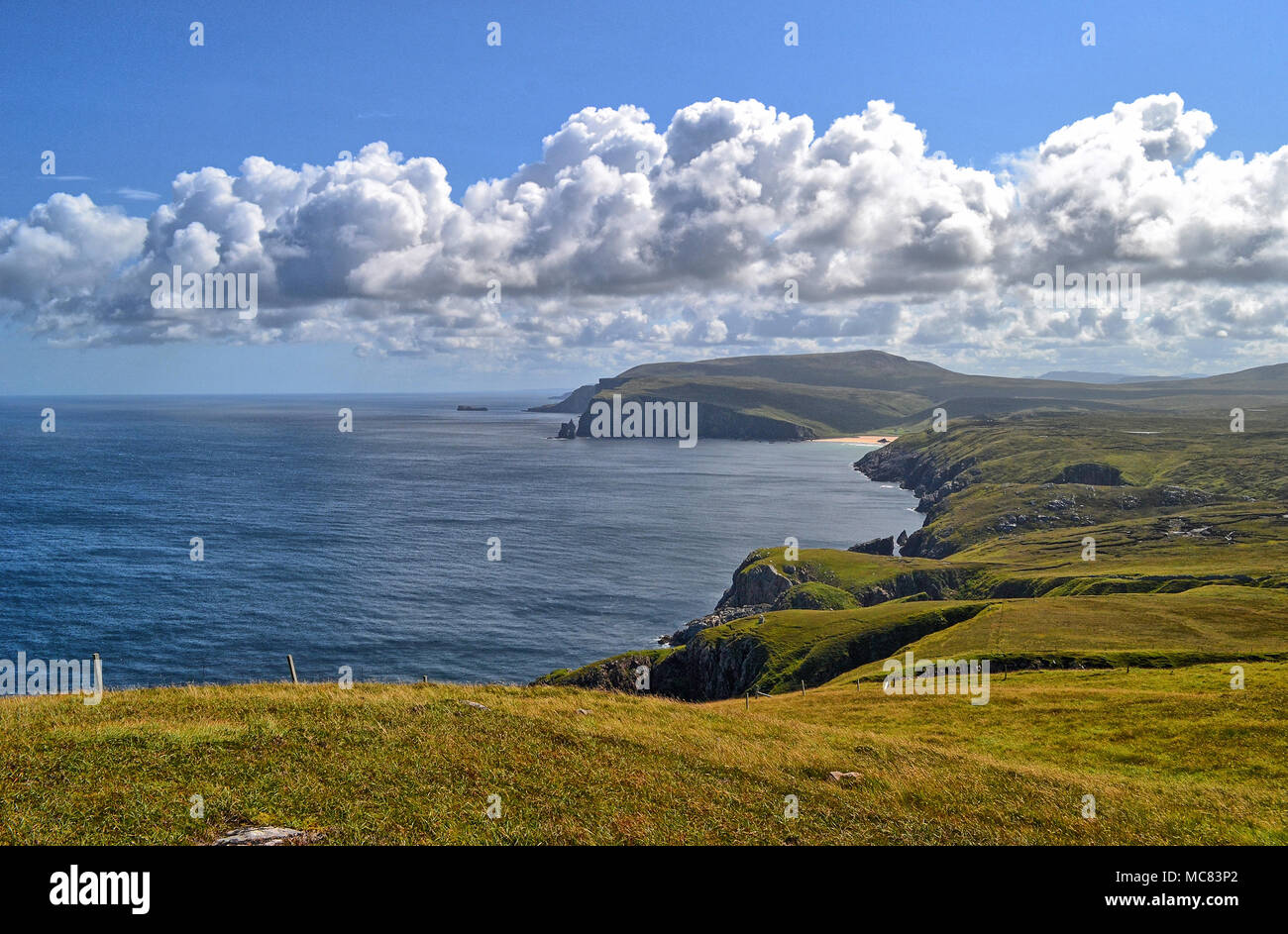 Blick von der Leuchtturm am Cape Wrath, Highlands, Schottland Stockfoto