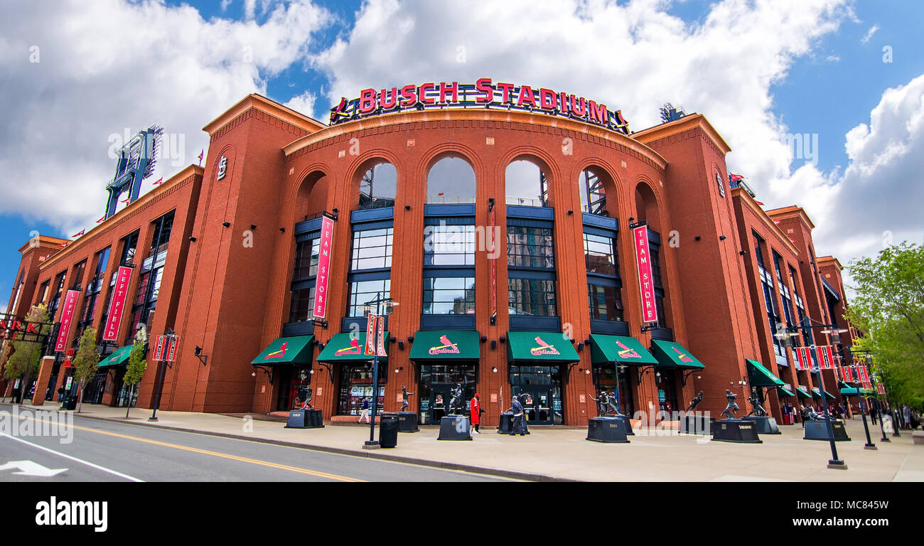 St. Louis Cardinals Busch Stadium Weitwinkel Stockfoto