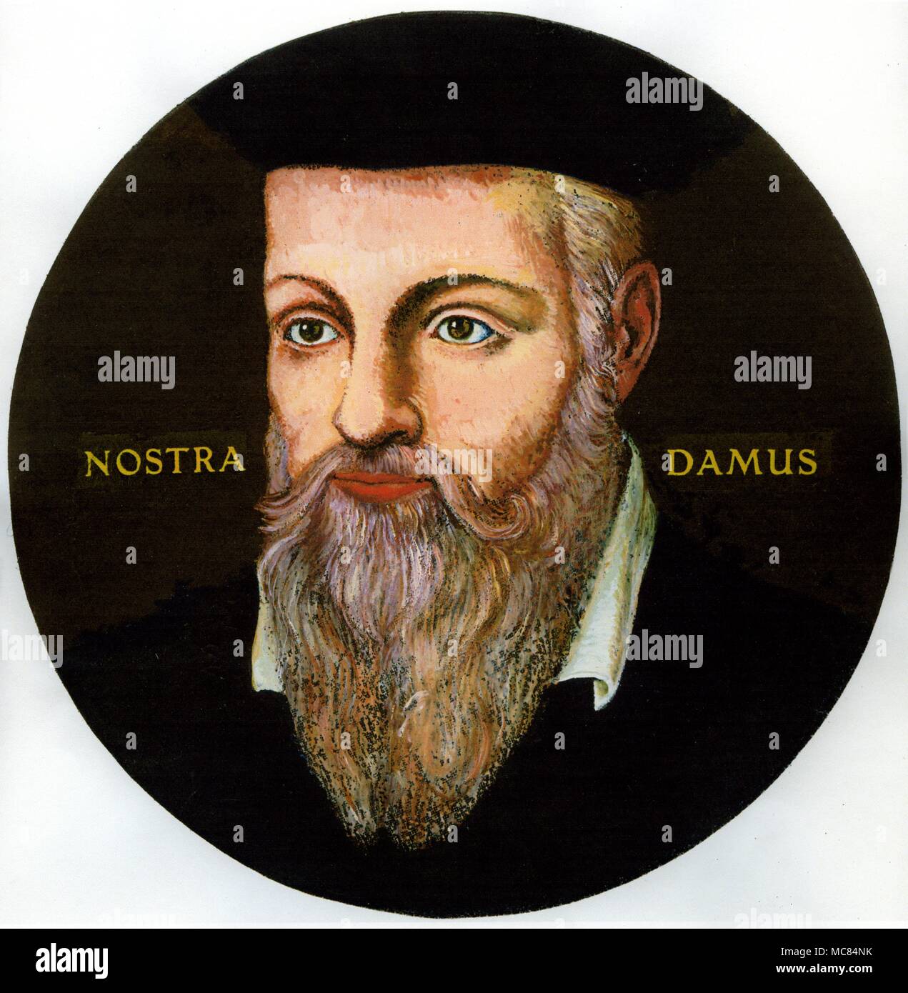 Portrait von Nostradamus, vor allem für die CW-Sammlung, ca. 1990 in Betrieb genommen. Stockfoto