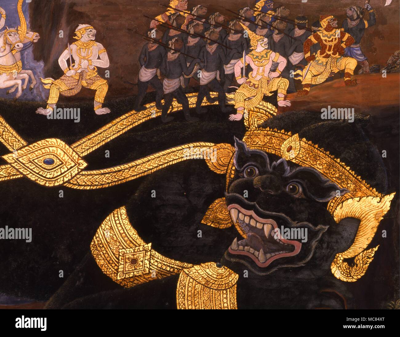 Gigantische schwarze Dämon ein Daemon, der König mit menschlichen