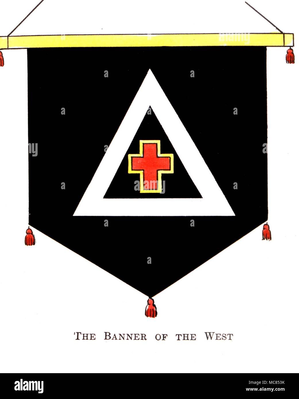 Das Banner des Westens Symbole aus 'Golden Dawn' ein Konto der Lehren, Riten und Zeremonien der Orden der Goldenen Dämmerung" von Israel Regardie, 1937 Stockfoto