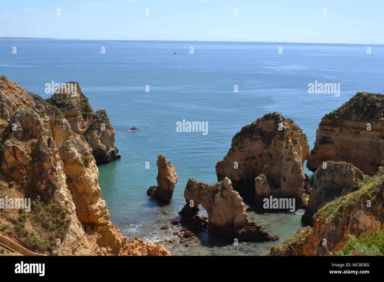 Vistas de la Costa Atlantica portuguesa en el Algarve Stockfoto