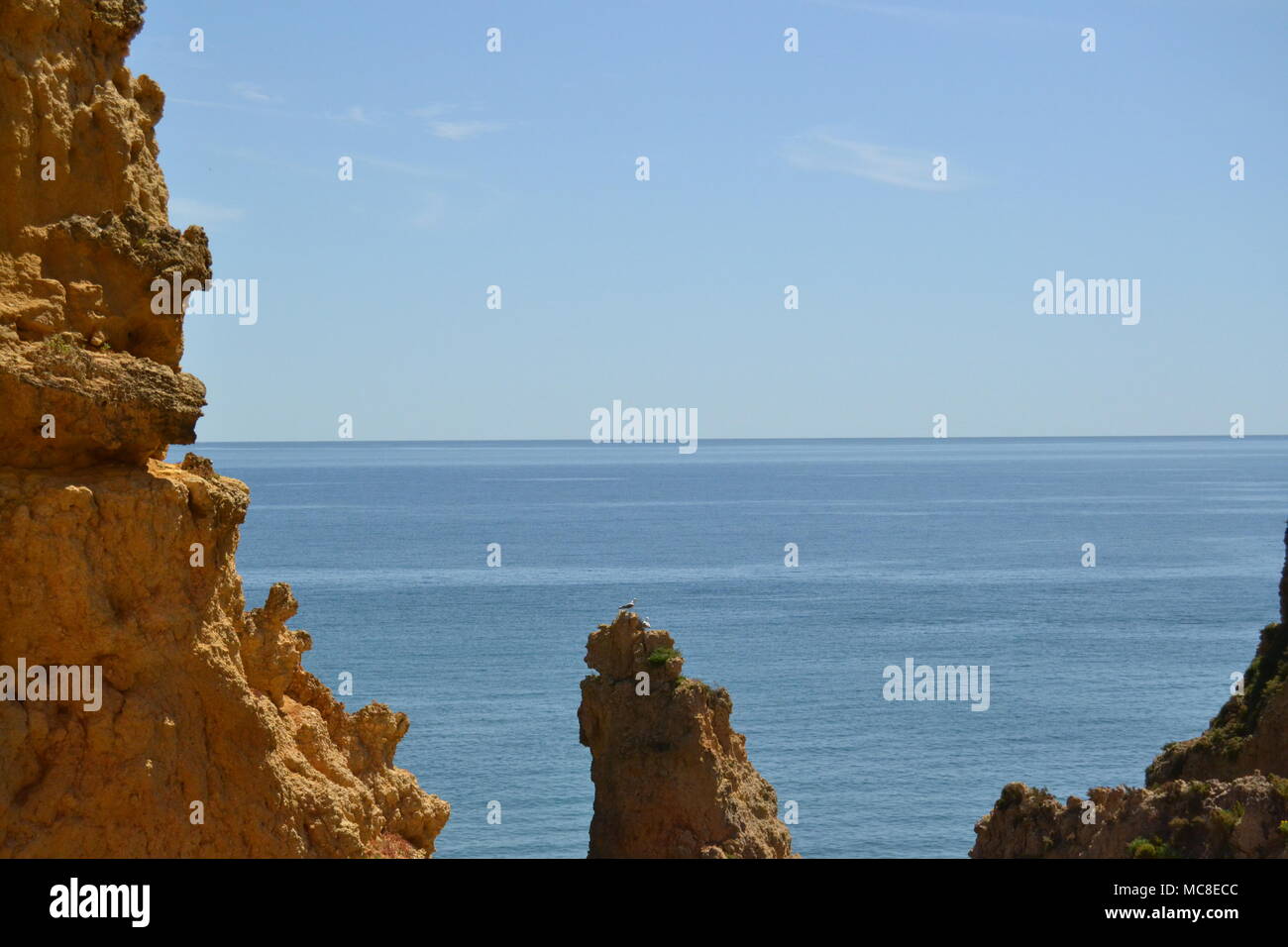 Vistas de la Costa Atlantica portuguesa en el Algarve Stockfoto