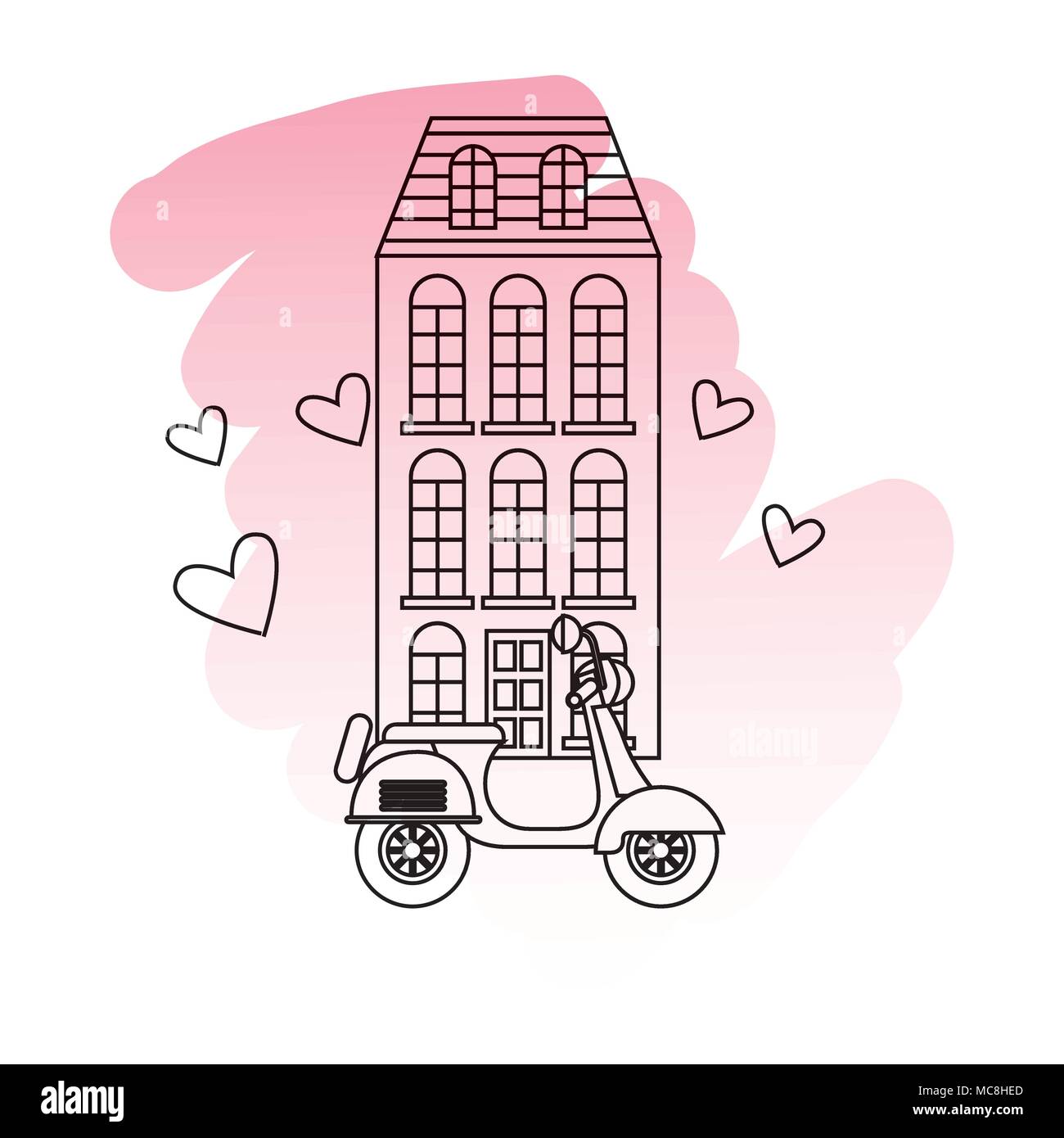 Frankreich Paris Architektur Stock Vektor