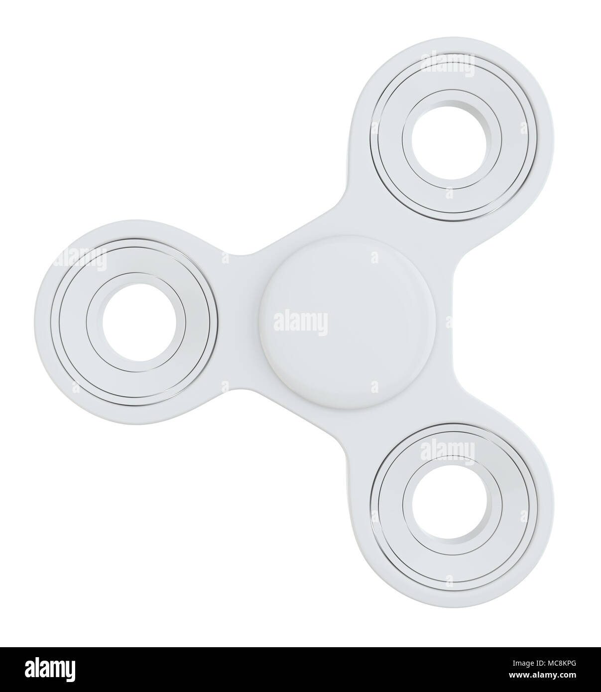 Weiß zappeln Spinner, auf weißem Hintergrund. 3D-Darstellung Stockfoto